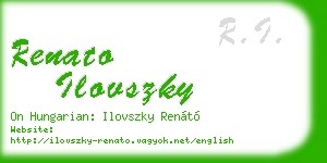 renato ilovszky business card