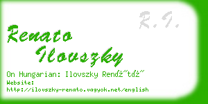 renato ilovszky business card